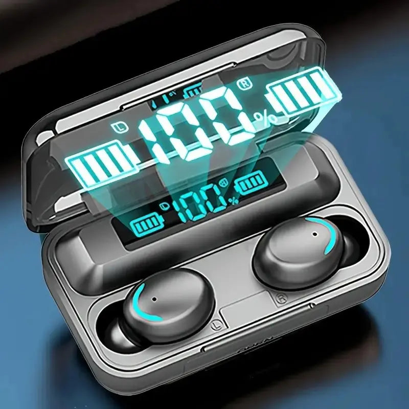 Digital Display Wireless Bluetooth Waterproof Earbuds