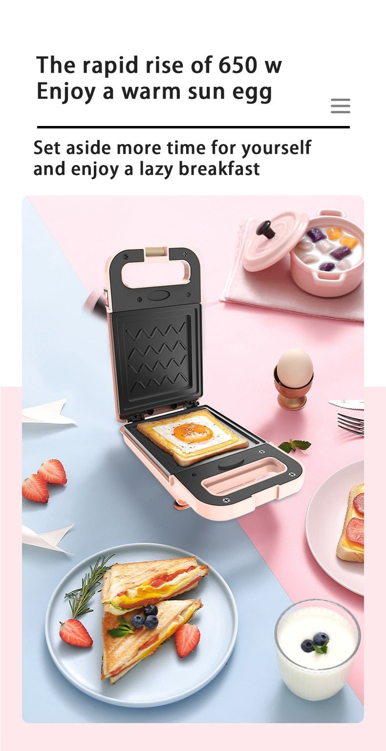 Electric Sandwich Toaster Waffle Maker