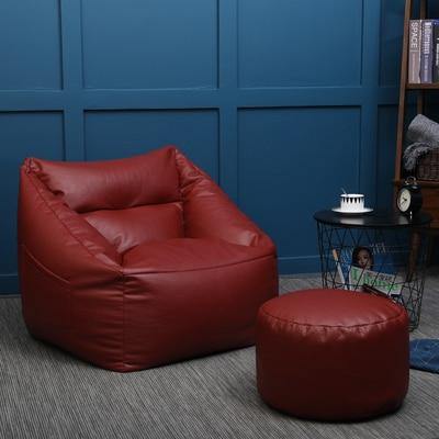 Lazy Sofa Leather Bean Bag