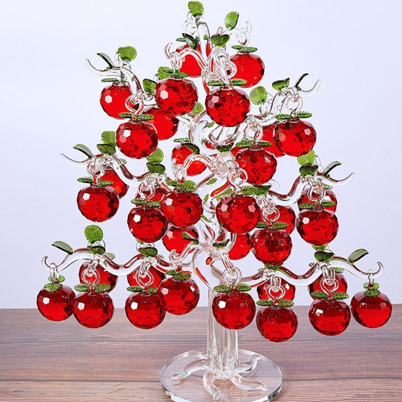 Elegant Crystal Apple Tree Home Decor