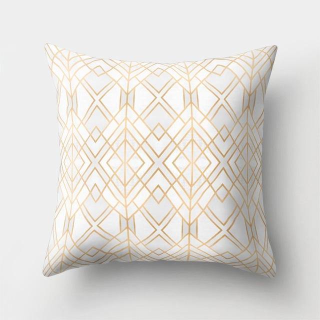 Square Decorative Geometric Striped Pillow Cases