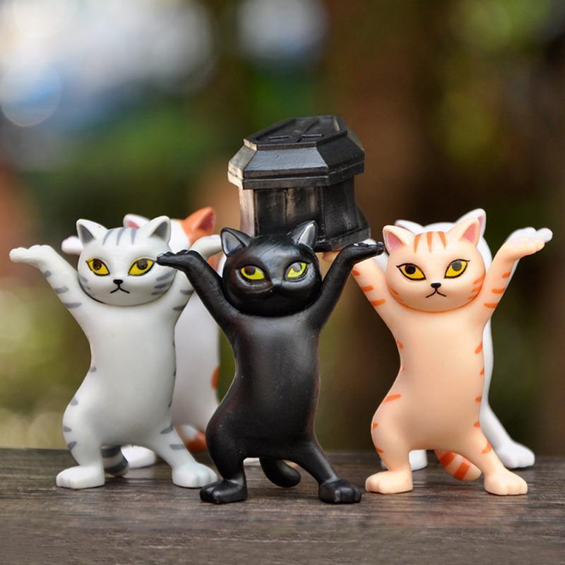 Cat Figurine Pen Holder