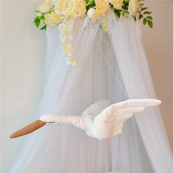 Creative Nursery Decor Hanging Swan Plush Doll