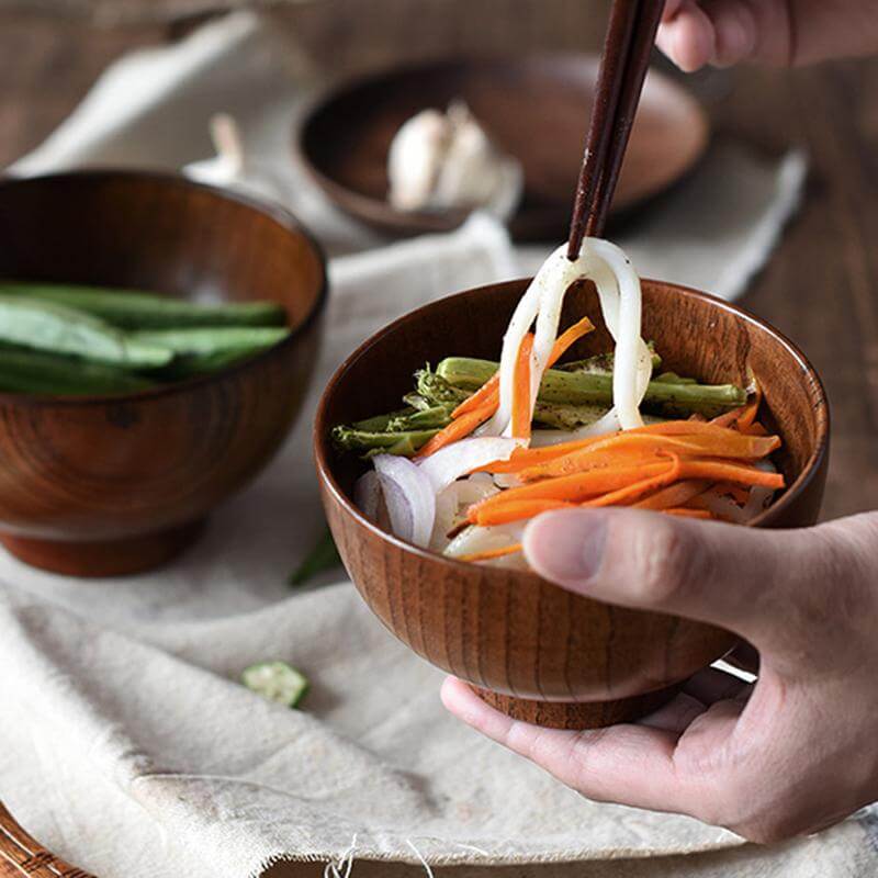 Japanese Style Wooden Bowl