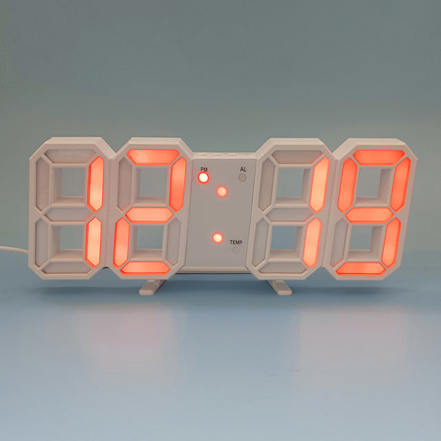 3D LED Modern Digital Alarm Wall Clock