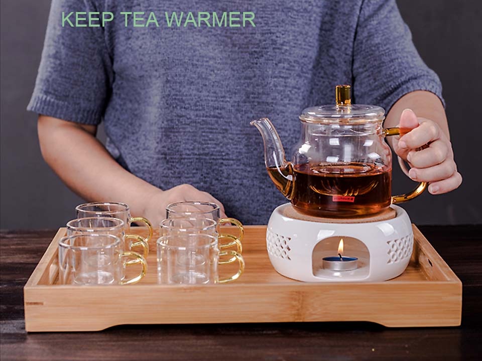 Mini Portable Ceramic Candle Teapot Warmer