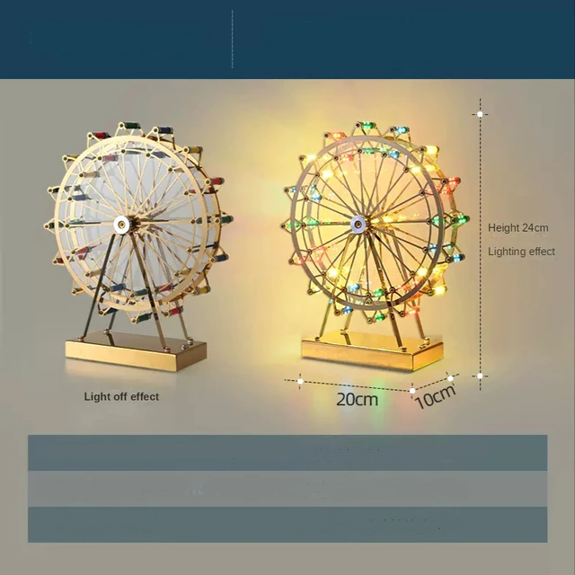 Colorful Rotating Wheel Table Lamp