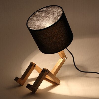 Modern Solid Wood Table Lamp