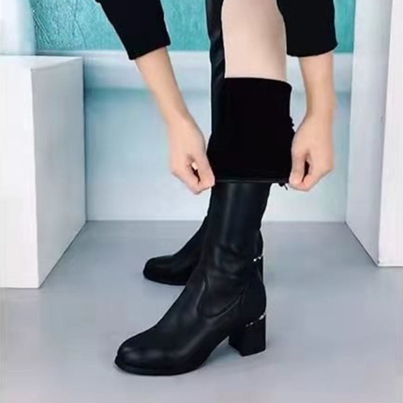 Butterfly Bow Elastic Casual Women Boots