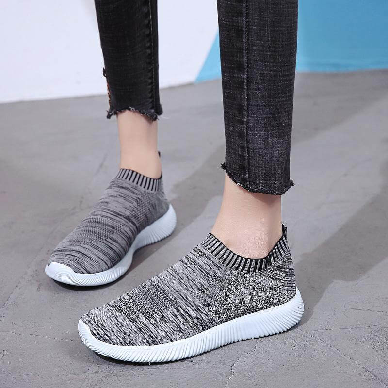 Breathable Slip on Knit Running Shoes