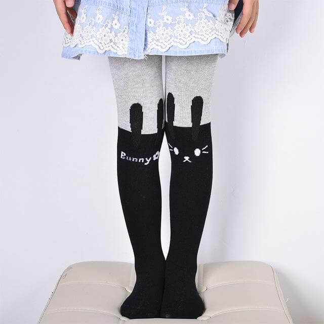 Cartoon Cat Printed Cotton Pantyhose