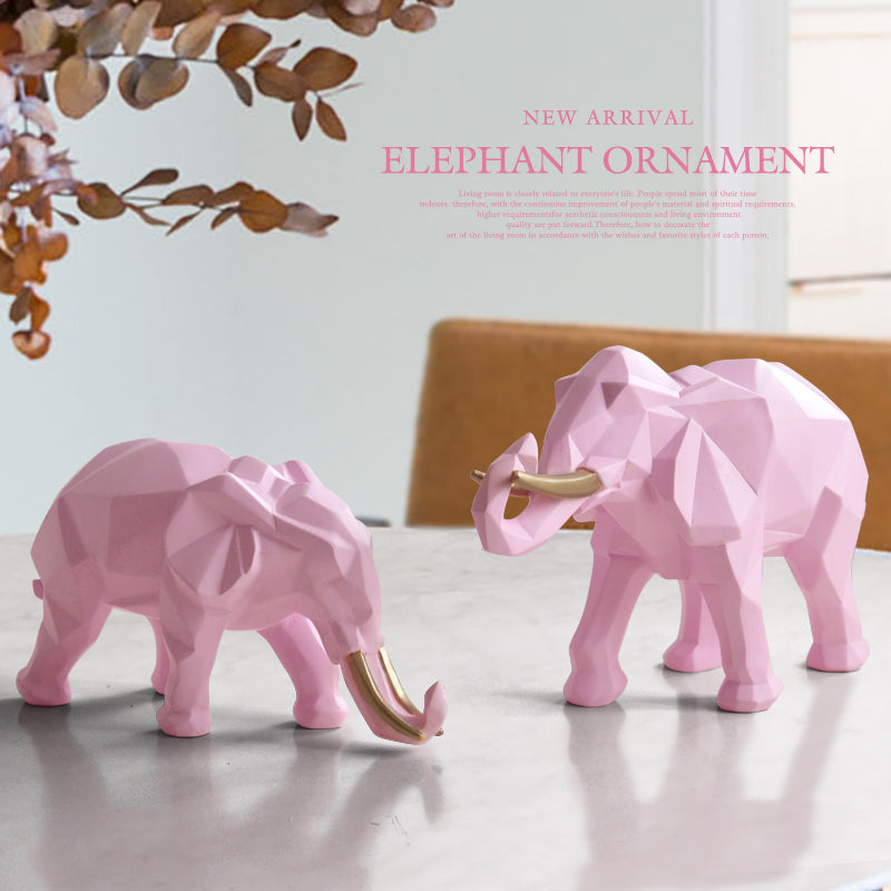 Elegant Resin Modern Elephant Statue