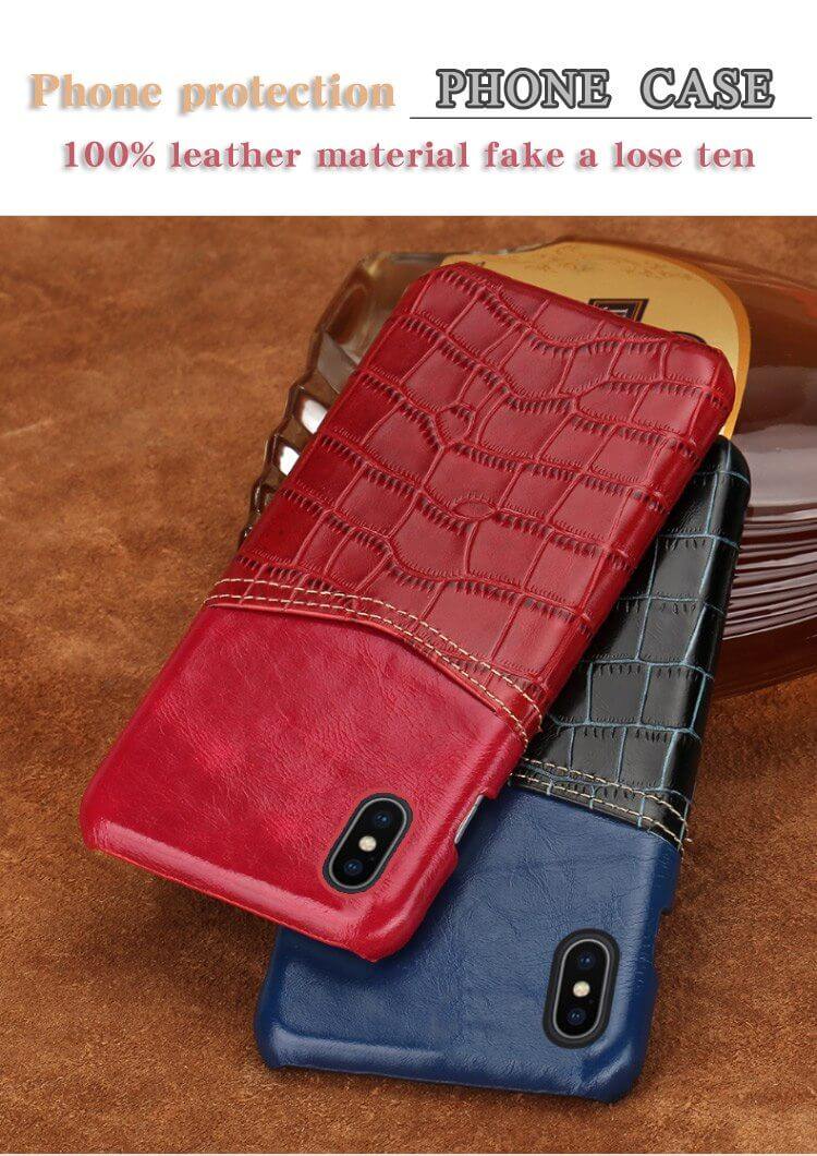 Handmade Crocodile Pattern Wax Leather Luxury IPhone Cases