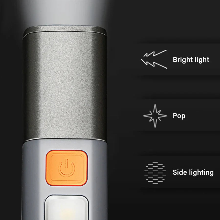 Ultra-Bright Long Shot USB Rechargeable Flashlight