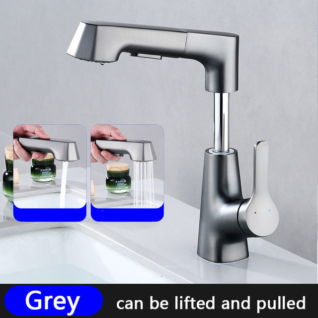 Modern Bathroom Telescopic Basin Waterfall Faucet