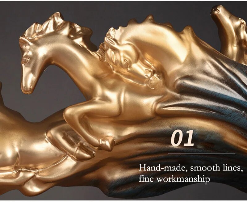 Nordic Luxury Galloping Horse Home Decoration