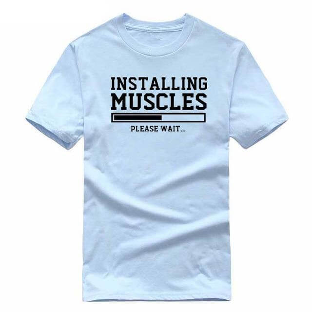 Installing Muscles Funny T-shirt