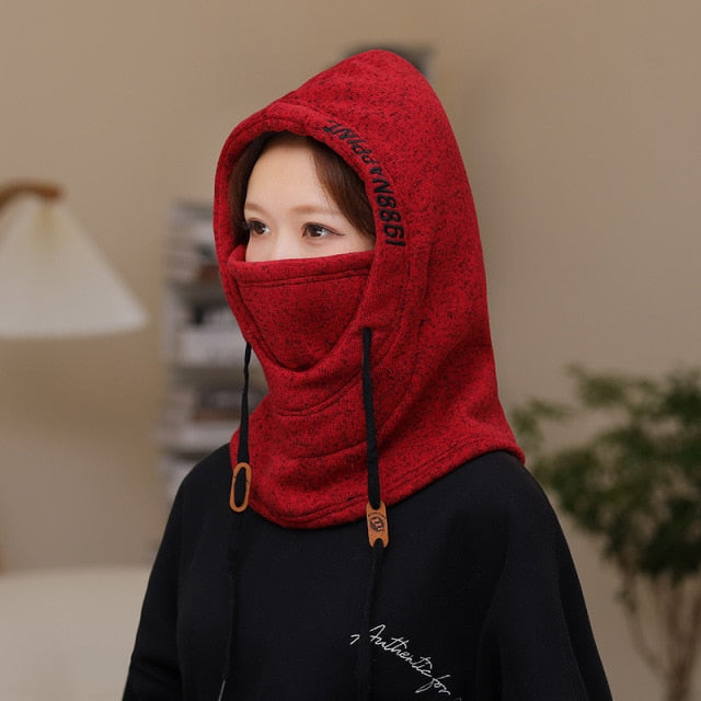 Winter Hooded Warm Thick Mask Hat