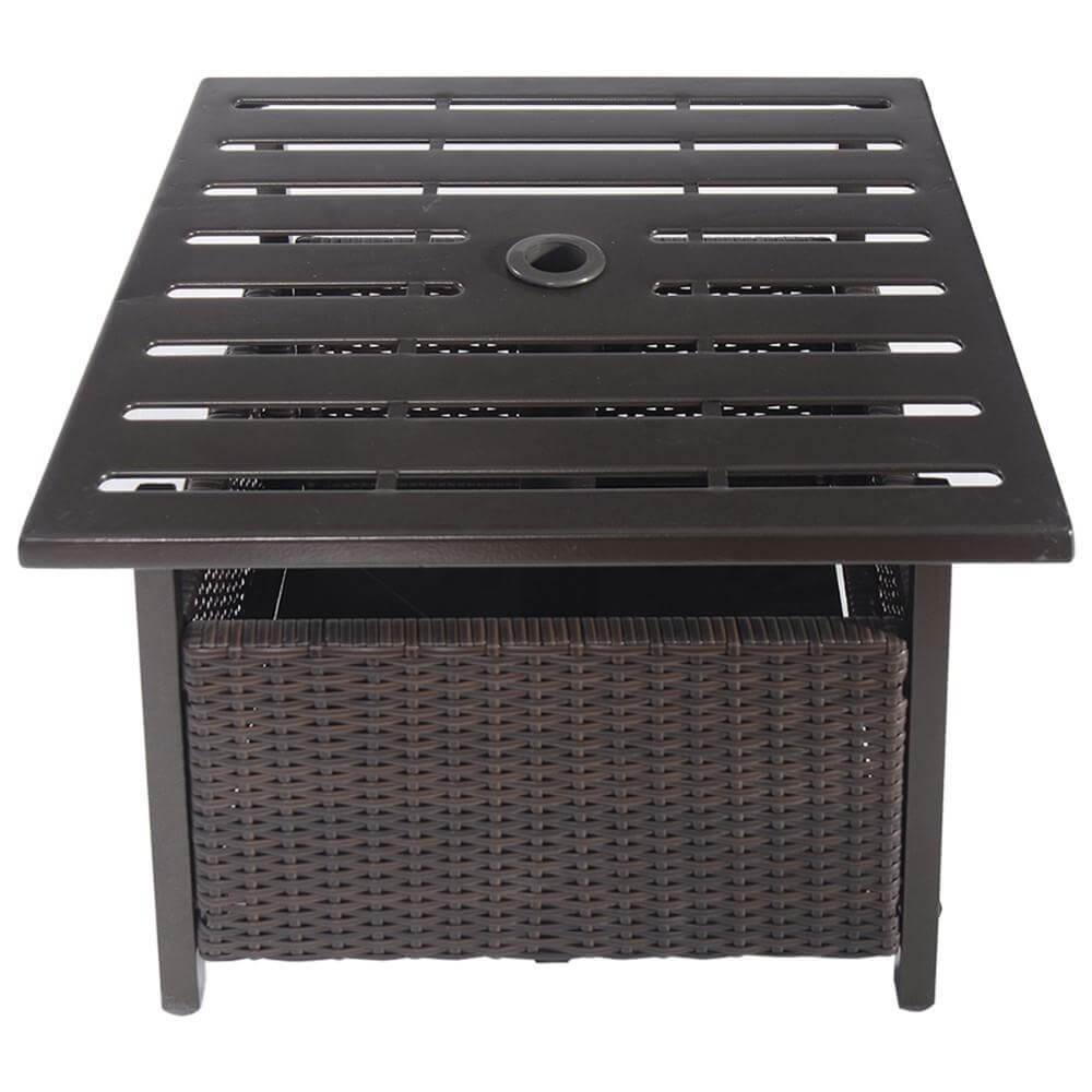 Brown Steel Side Table Outdoor Furniture