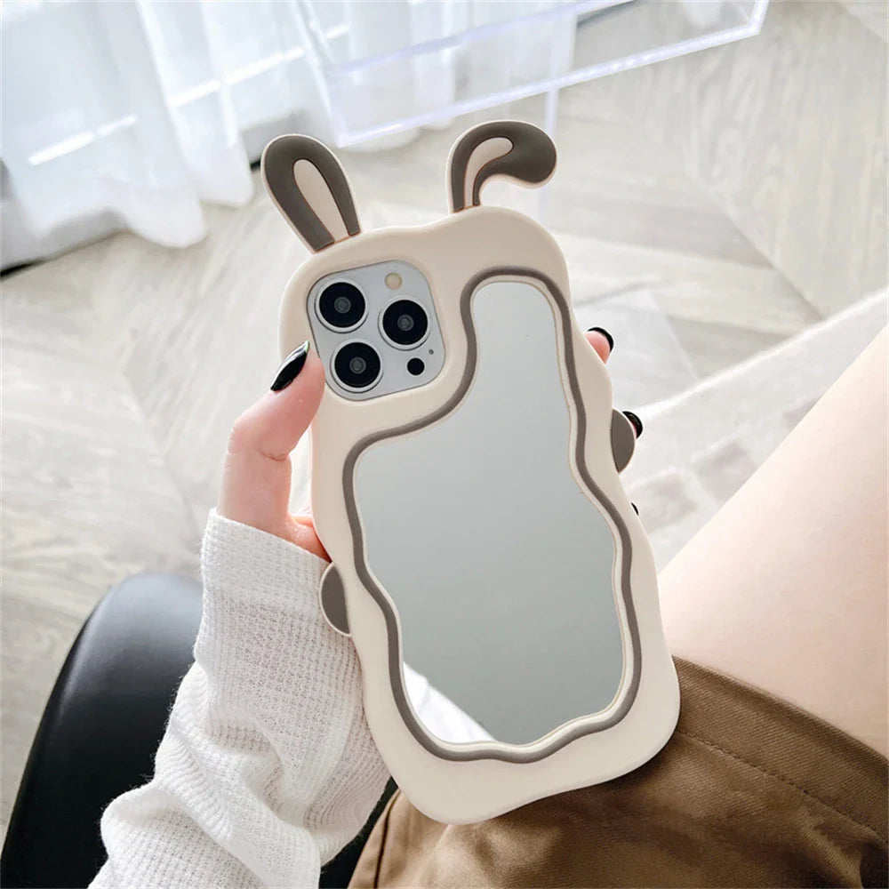 Rabbit Ear Make-Up Mirror iPhone Case