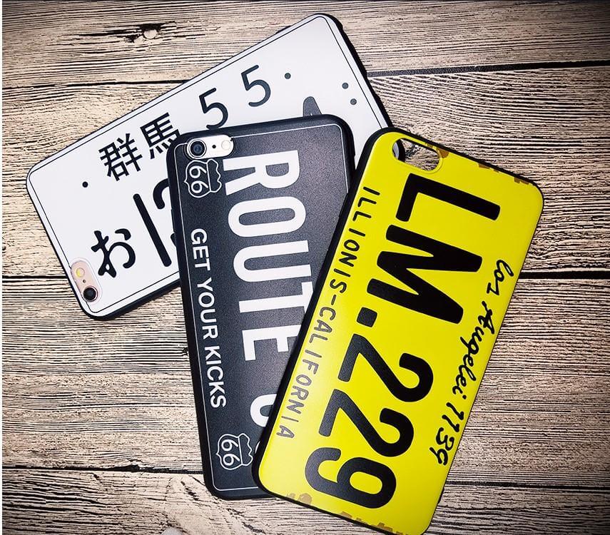 Fashion License Plate Pattern Phone case For Iphone Models