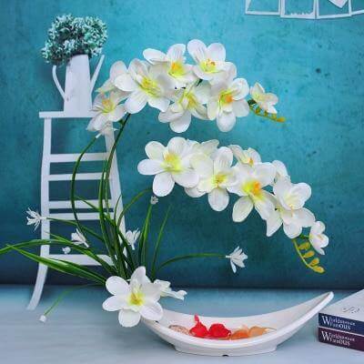 Artificial Butterfly Orchid Flowers Set