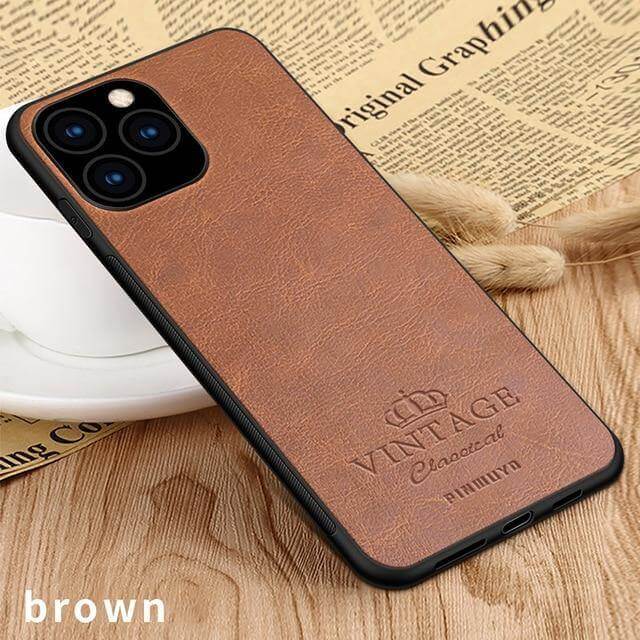 Retro Leather Soft Edge iPhone 11 Case