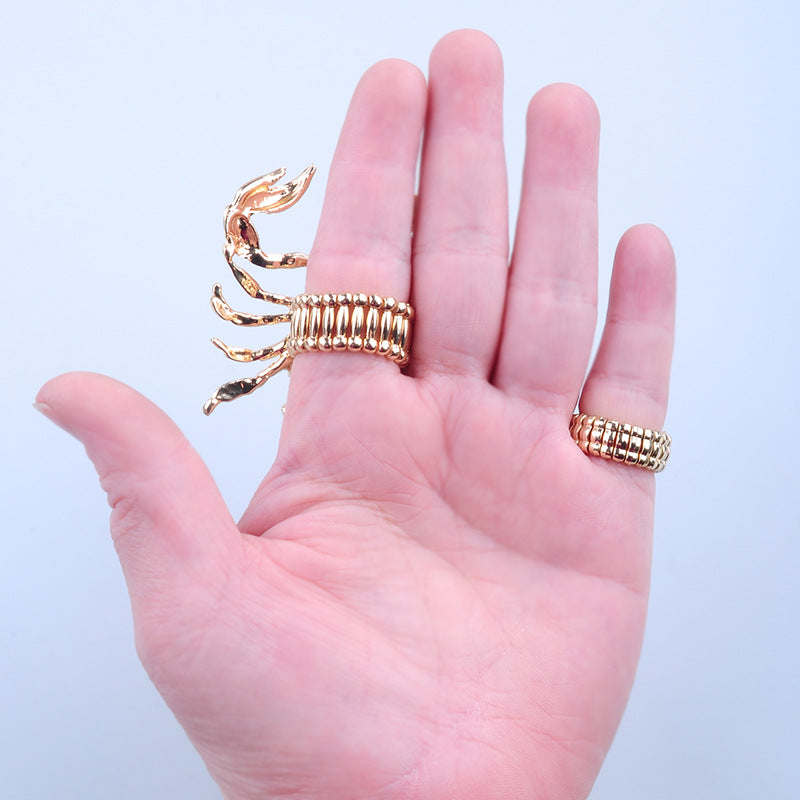 Scorpion Punk Crystal Ring