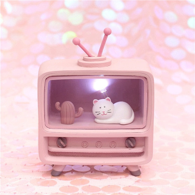 Cozy Cat TV Mini Night Lamp