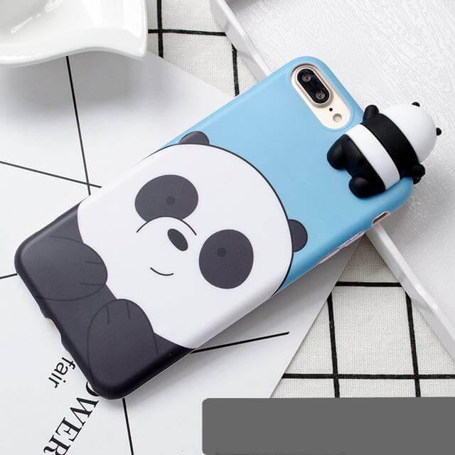 3D Bear Cartoon Soft Silicon Iphone Cases