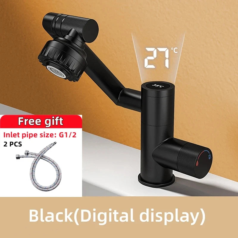 Digital Display Rotatable Japanese Style Bathroom Faucet