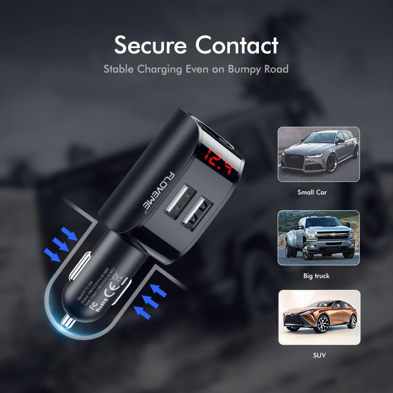 Dual USB Car Digital Charger