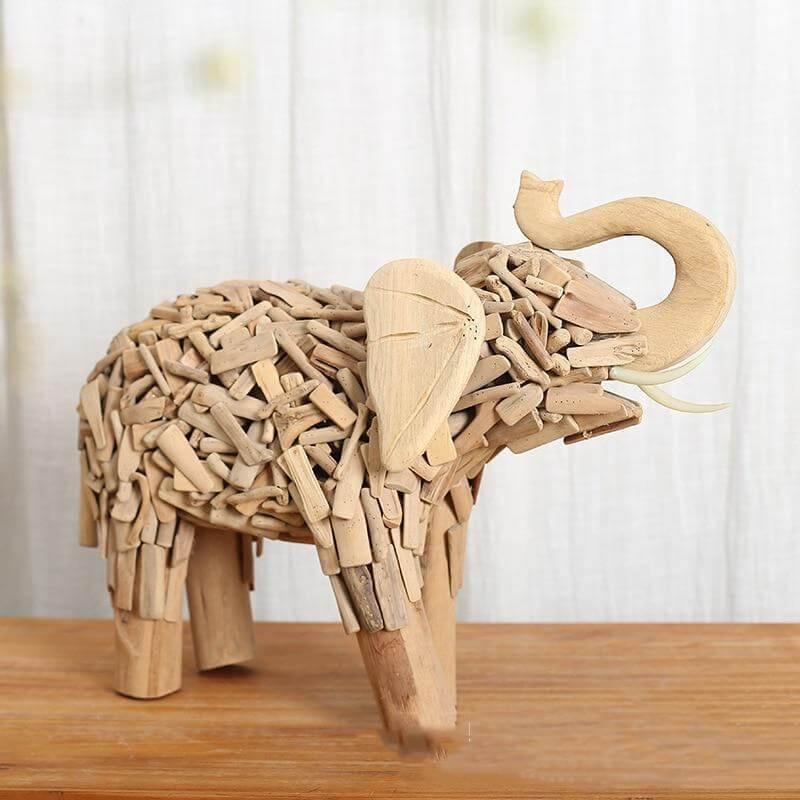 Creative Handmade Asian Style Wooden Elephant