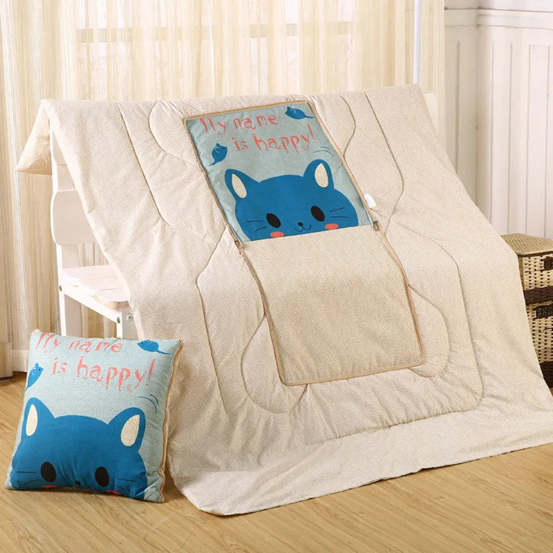 Cozy Convertible Pillow Quilt Combo Blanket