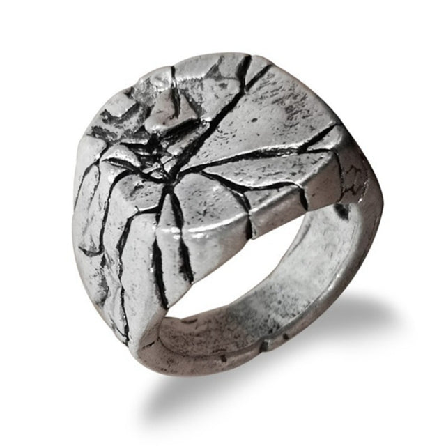 Retro Gothic Broken Rock Ring