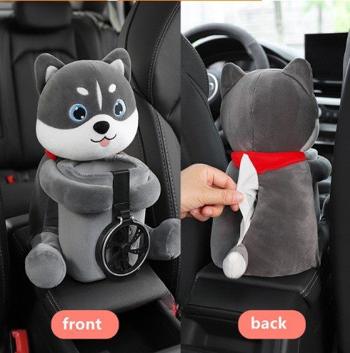 Cute Plush Animals Armrest Tissue Box