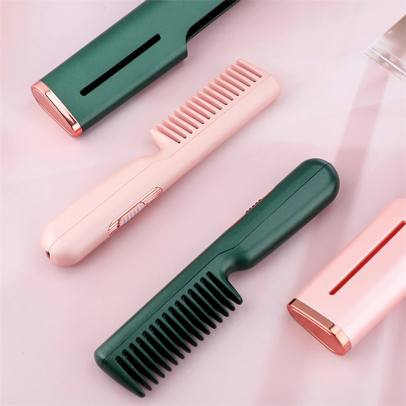 Mini Electric Hair Straightener Brush Comb