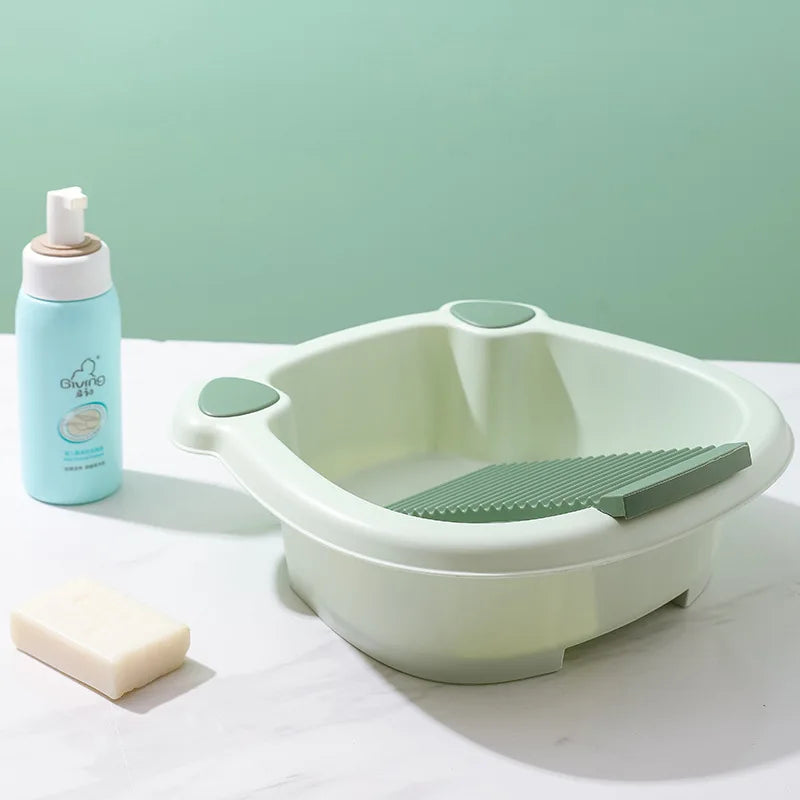 Thickened Plastic Integrated Washboard Compact Washbasin