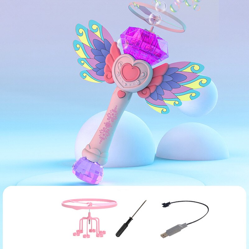 Flying Magic Heart Bubble Maker Toy