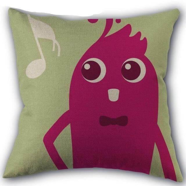 Decorative Comfy Musical Notes Pillow Case