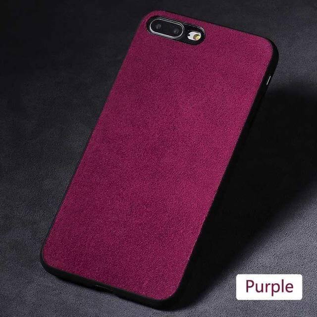 Luxury Suede Leather Iphone Cases