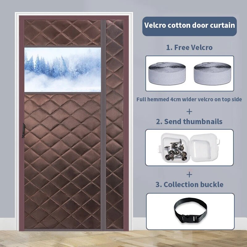 Magnetic Cold-Proof Cotton Door Curtain