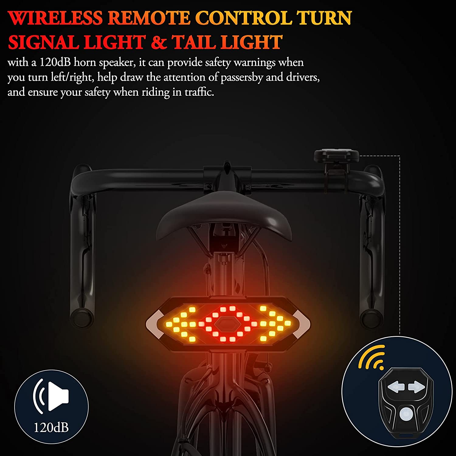 LED Wireless Bike Turn Signal