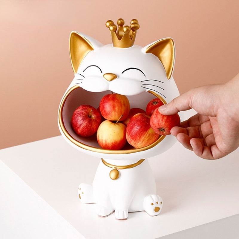 Fortune Kitty Statue Home Storage Box