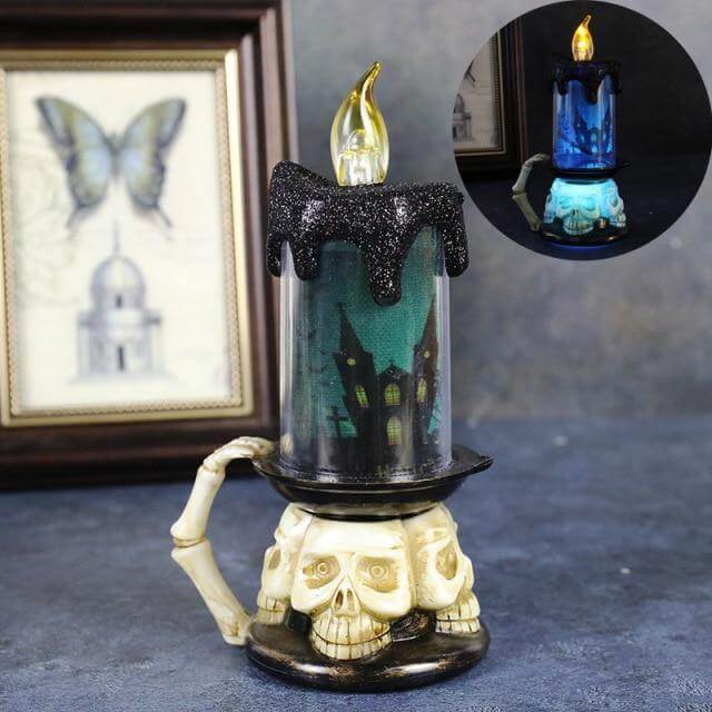 3D Pumpkin Skeleton Halloween Candle Lights