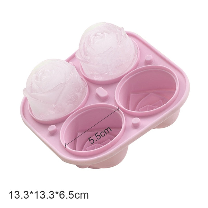 3D Elegant Large Rose Ice Molds