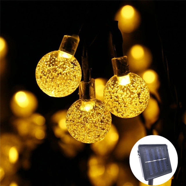 Solar Crystal Waterproof Fairy Outdoor Lights