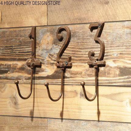 Creative Wood Wall Hanger with Iron Wall Hanger