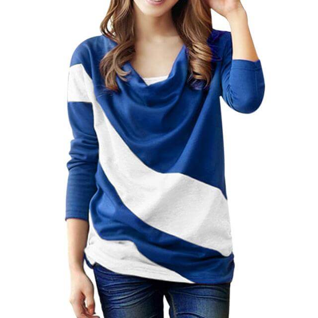 Stylish Polo Autumn Long Sleeve Blouse