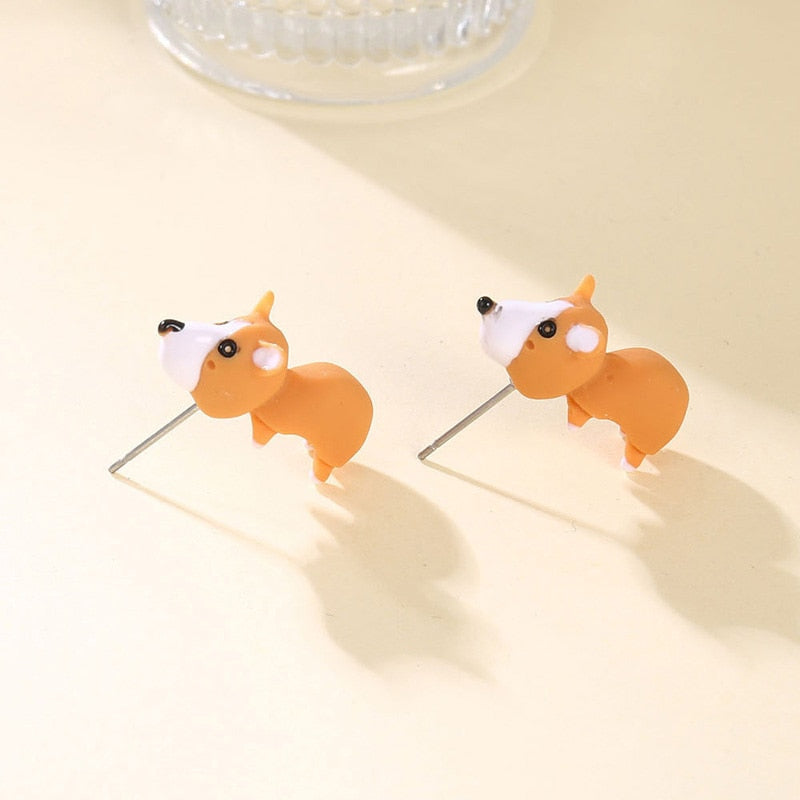 Animal Bite Cartoon Creative Earrings